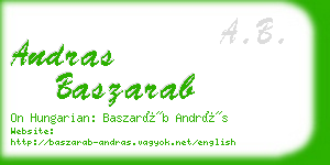 andras baszarab business card